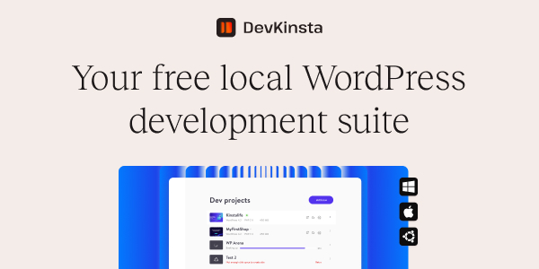DevKinsta - Free Local WordPress Development